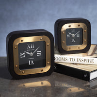 Zodax Mark Lane Black Table Clock, Small