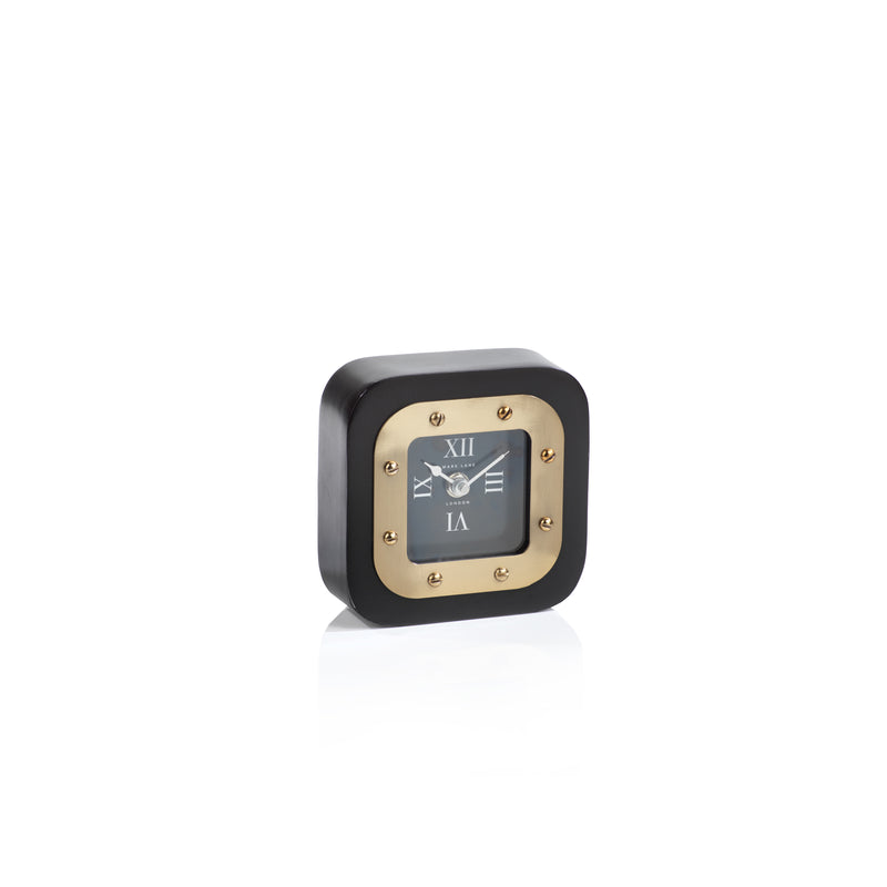 Zodax Mark Lane Black Table Clock, Small