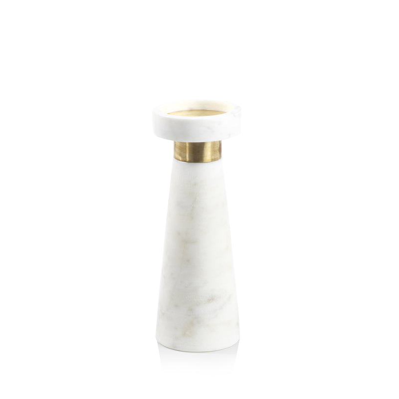 Zodax Mannara Marble Pillar Candle Holder, 10"