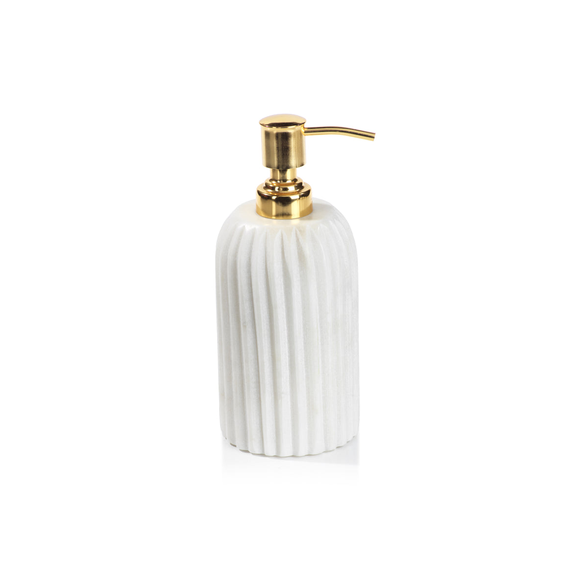Zodax Mannara 5" Tall Marble Soap Dispenser