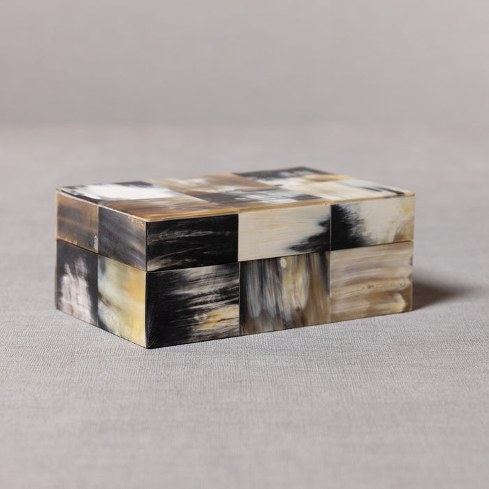 Zodax Baldur Black Horn Inlaid Decorative Box