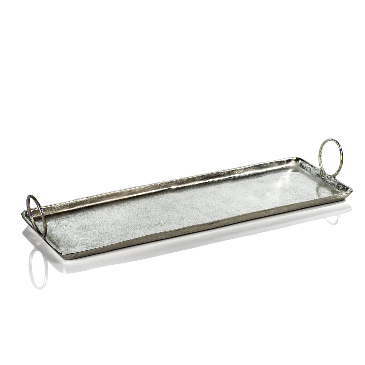 Zodax Tadao 30-Inch Long Raw Aluminum Tray