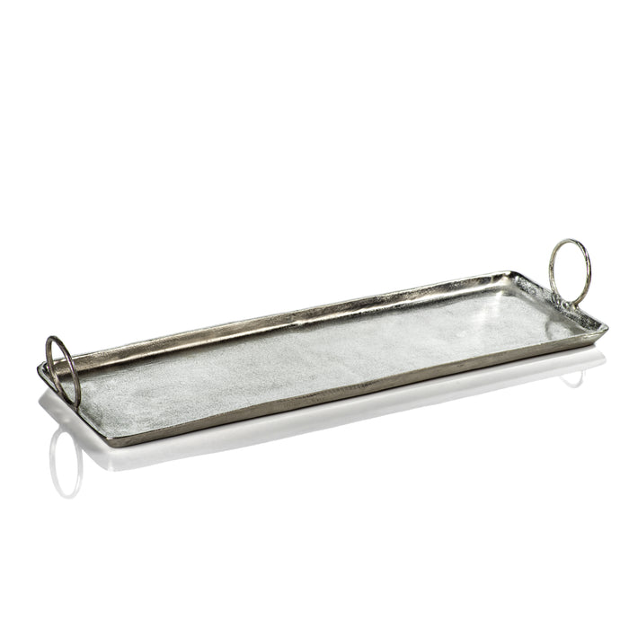 Zodax Tadao 30-Inch Long Raw Aluminum Tray