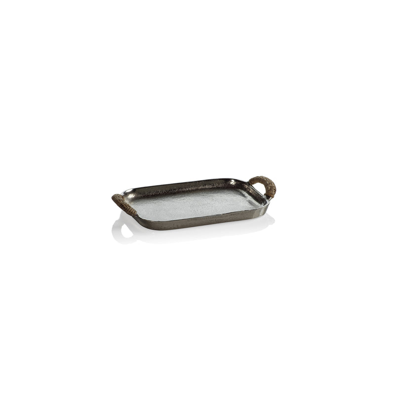 Zodax Praslin Raw Aluminum Trays, Set of 2