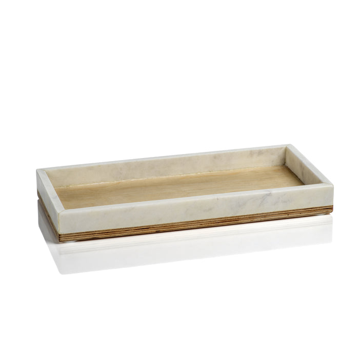 Zodax Verdi Marble & Balsa Wood Vanity Tray