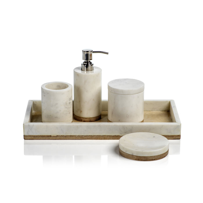 Zodax Verdi Marble & Balsa Wood Vanity Tray