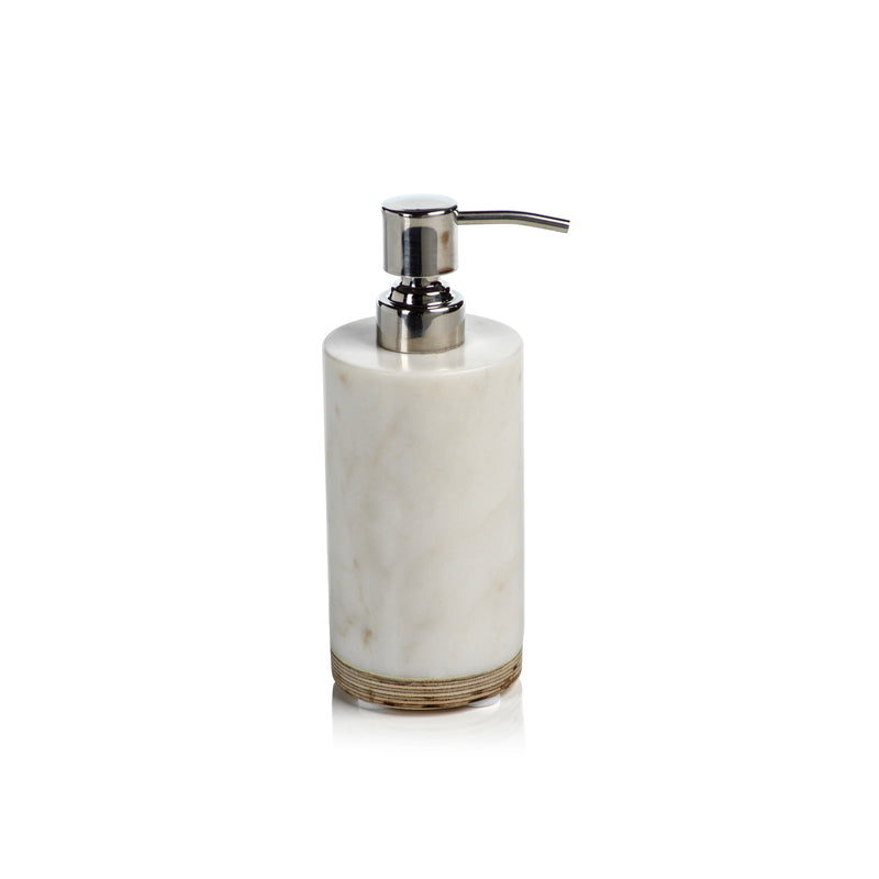 Zodax Verdi Marble & Balsa Wood Soap Dispenser