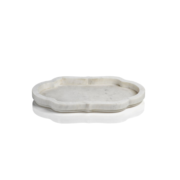 Zodax Primo White Marble Decorative Tray, Small