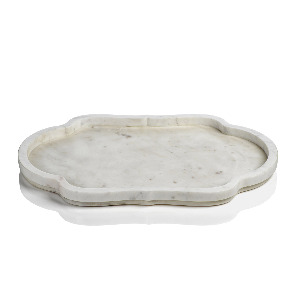 Zodax Primo White Marble Decorative Tray, Large