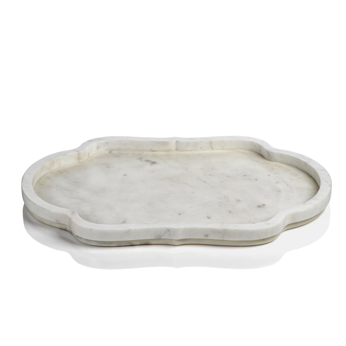 Zodax Primo White Marble Decorative Tray, Large