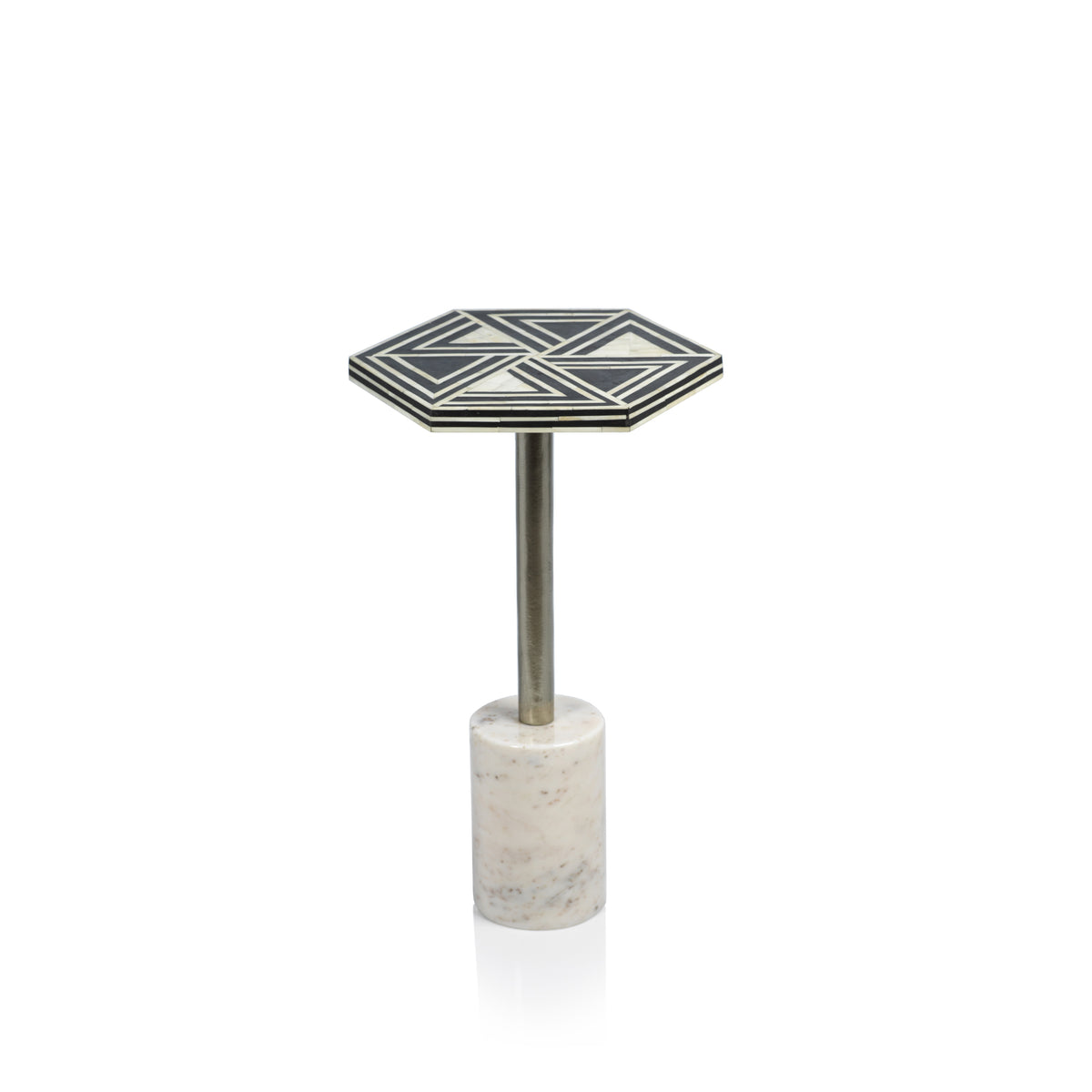 Zodax Sakan Hexagon Cocktail Table with Marble Base