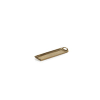 Zodax Khanya Rectangular Aluminum Trays, Dark Gold, Set of 2