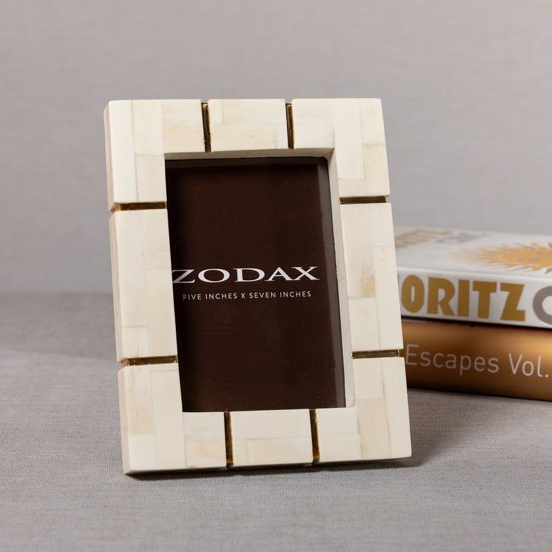 Zodax Drancy Bone Inlay Photo Frame- 5" x 7"