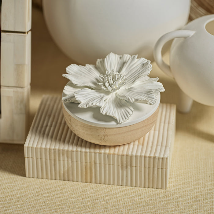 Zodax Drancy Ribbed Bone Inlay Decorative Box