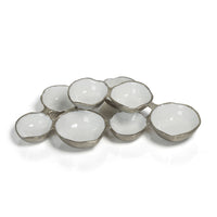 Zodax Small Cluster of 8 Round Serving Bowls, Nickel