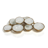 Zodax Small Cluster of 8 Round Serving Bowls, Gold