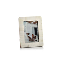Zodax Cote d'Ivoire Bone Inlay Photo Frame with Rounded Corners, 5" x 7"