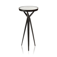 Zodax Adhara Aluminum Cocktail Table with Marble Top, 11" x 23.5"