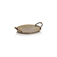 Zodax Azalea Stainless Steel Serving Tray, Round