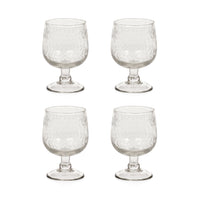 Zodax Colette Hand Made & Etched White Wine Glasses, Set of 4