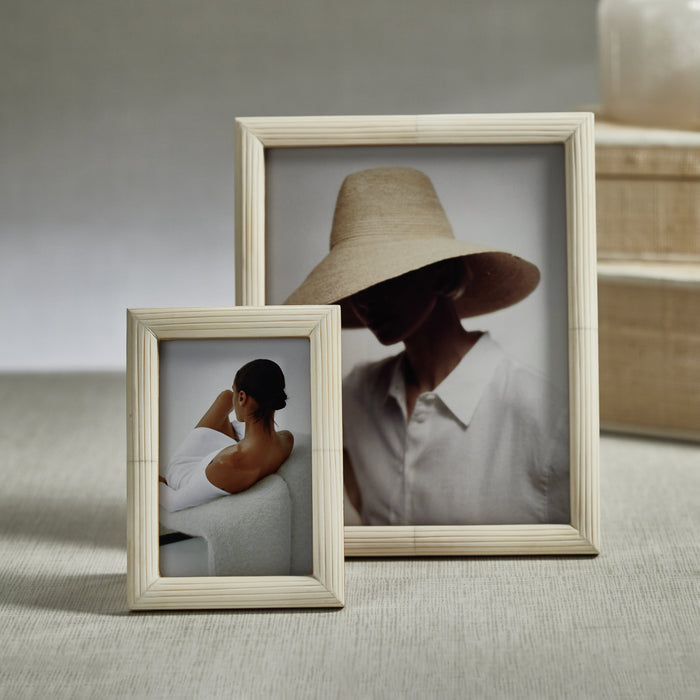 Zodax Palomar Etched White Bone Photo Frame, 4" x 6"
