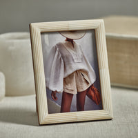 Zodax Palomar Etched White Bone Photo Frame, 5" x 7"