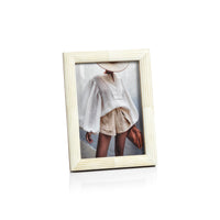 Zodax Palomar Etched White Bone Photo Frame, 5" x 7"