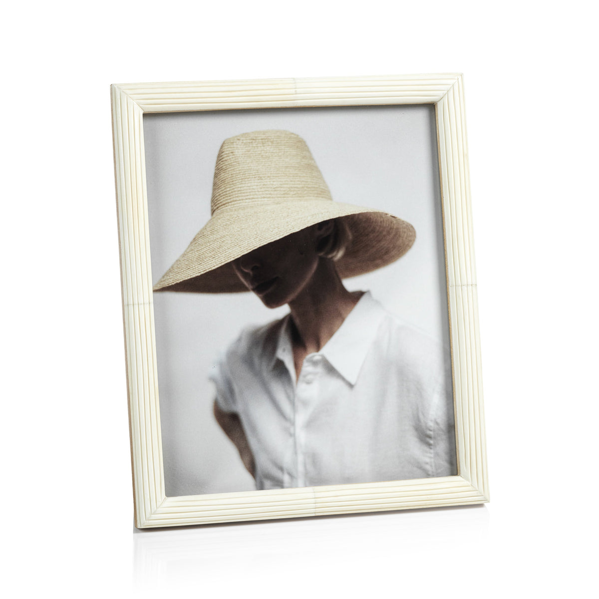 Zodax Palomar Etched White Bone Photo Frame, 8" x 10"