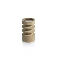 Zodax Larache Carved Mango Wood Pillar Candle Holder, X-Small