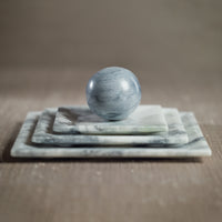 Zodax Pordenone Marble Trays, 6" x 6", Set of 2