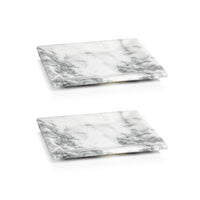 Zodax Pordenone Marble Trays, 8" x 8", Set of 2