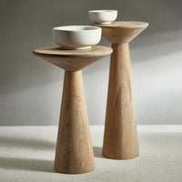 Zodax Brescia Mango Wood Accent Table, Tall- 21"