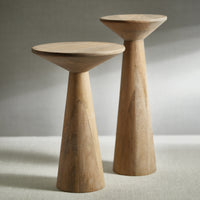Zodax Brescia Mango Wood Accent Table, Tall- 21"