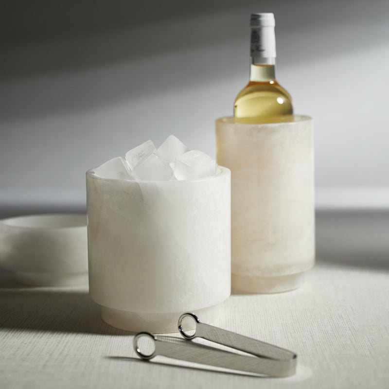 Zodax Trapani Polished Alabaster Stone Wine Cooler
