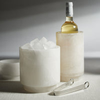 Zodax Trapani Polished Alabaster Stone Wine Cooler