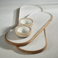 Zodax Petrolina Mango Wood Oval Serving Tray / Platter, Large