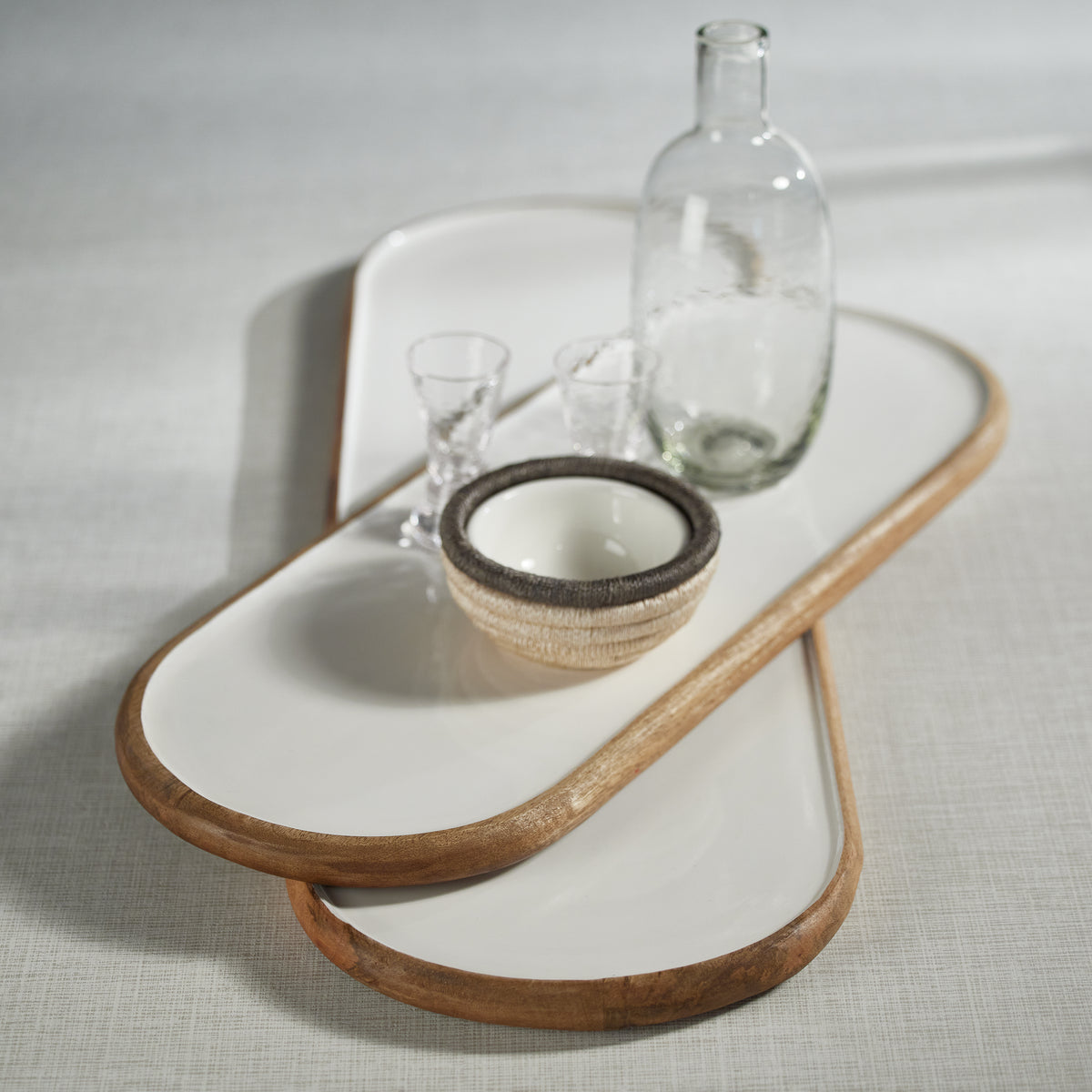 Zodax Petrolina Mango Wood Oval Serving Tray / Platter, Large
