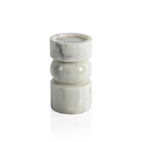 Zodax Marrakesh Marble Pillar Candle Holders, Small, Set of 2