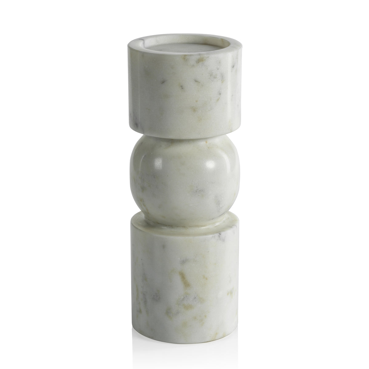 Zodax Marrakesh 10" Tall Marble Pillar Candle Holder