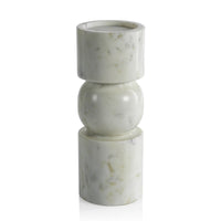 Zodax Marrakesh 10" Tall Marble Pillar Candle Holder