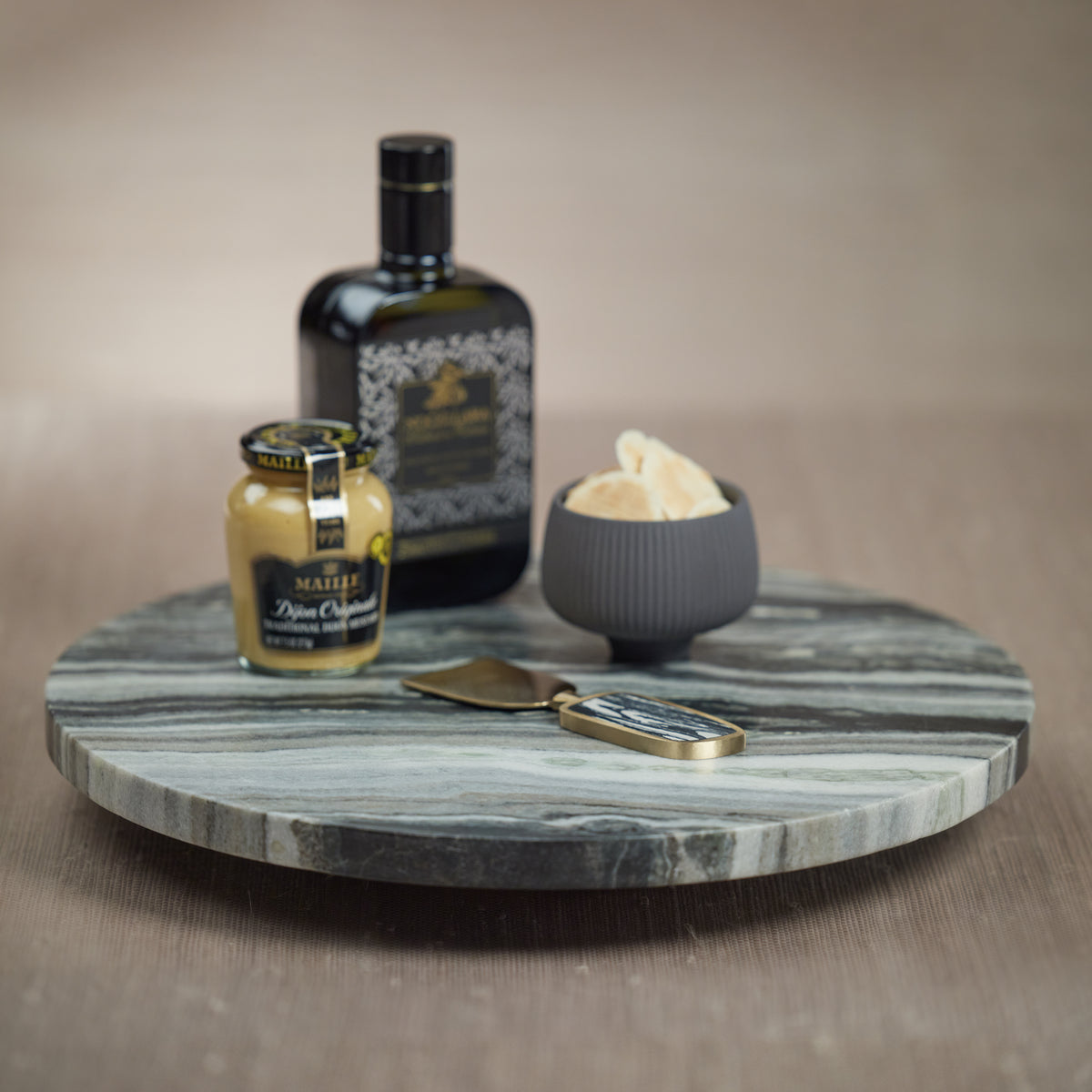 Zodax Casoria Black Marble Lazy Susan
