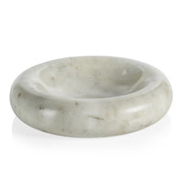 Zodax Monza Curved Round Marble Bowl, Large