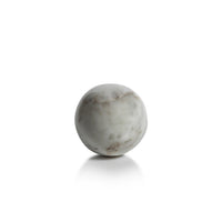 Zodax Monza White Marble Fill Decorative Balls, 3", Set of 4