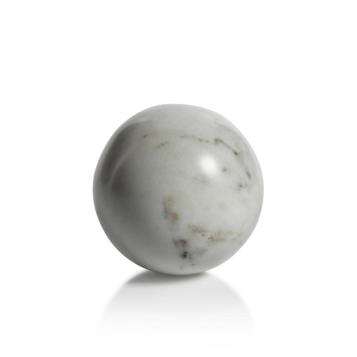 Zodax Monza White Marble Fill Decorative Balls, 4", Set of 4