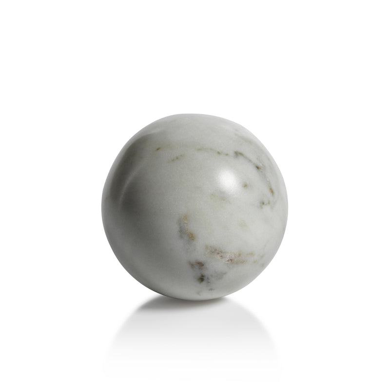 Zodax Monza White Marble Fill Decorative Balls, 4", Set of 4