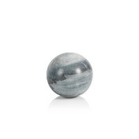 Zodax Monza Gray Marble Fill Decorative Balls, 3", Set of 4
