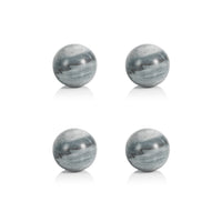 Zodax Monza Gray Marble Fill Decorative Balls, 3", Set of 4