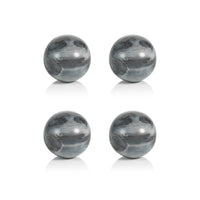 Zodax Monza Gray Marble Fill Decorative Balls, 3.5", Set of 4