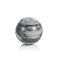 Zodax Monza Gray Marble Fill Decorative Balls, 4", Set of 4
