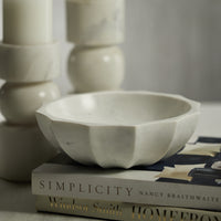 Zodax Fulham Scalloped Marble Bowl